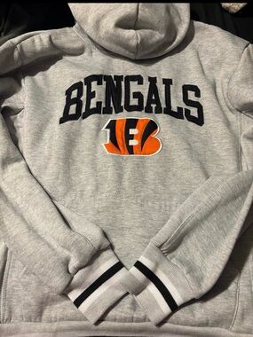 NFL Gray Pullover Hoodie with Black Logo Accents